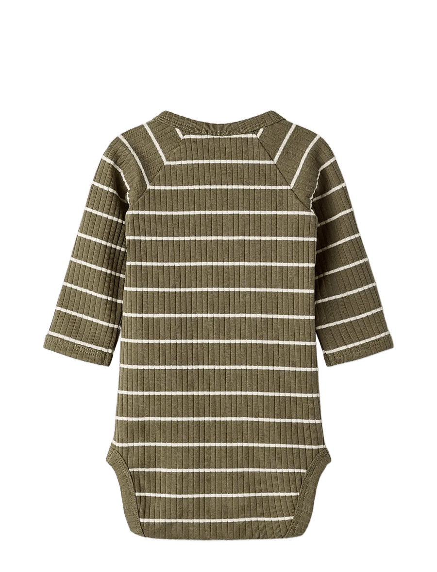 Lil'Atelier - NBMKAIL LS SLIM BODY LIL NOOS - langärmelige bodys - shitake - 1