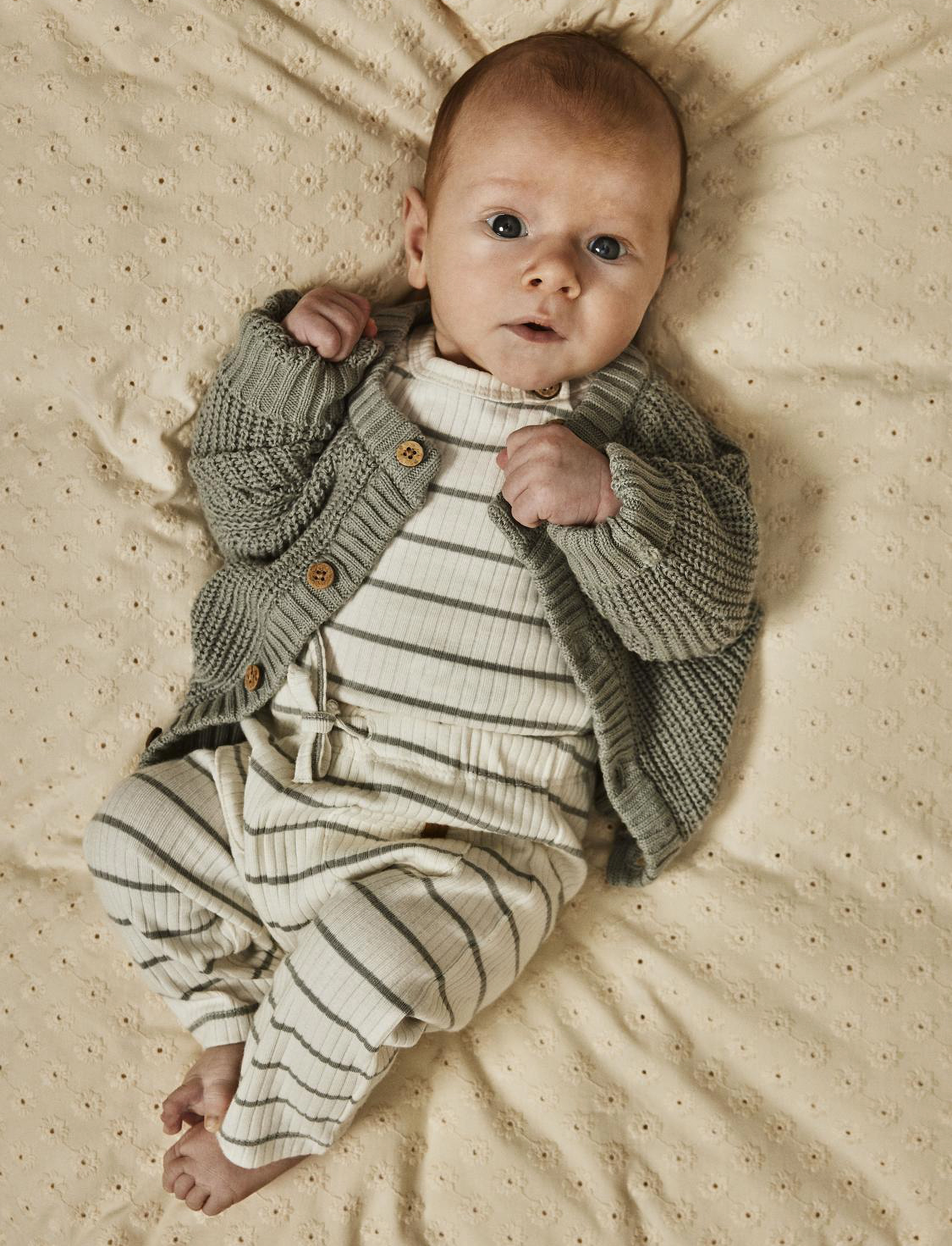 Lil'Atelier NBMKAIL REG PANT LIL NOOS - Babybyxor - COCONUT MILK / cream