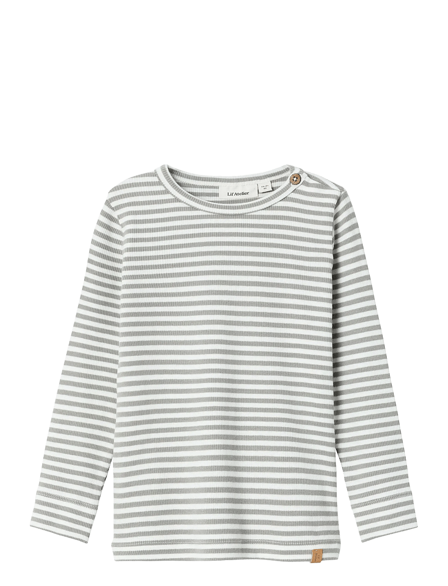 Lil'Atelier - NMMGAGO KRE LS SLIM TOP LIL NOOS - limestone - 1