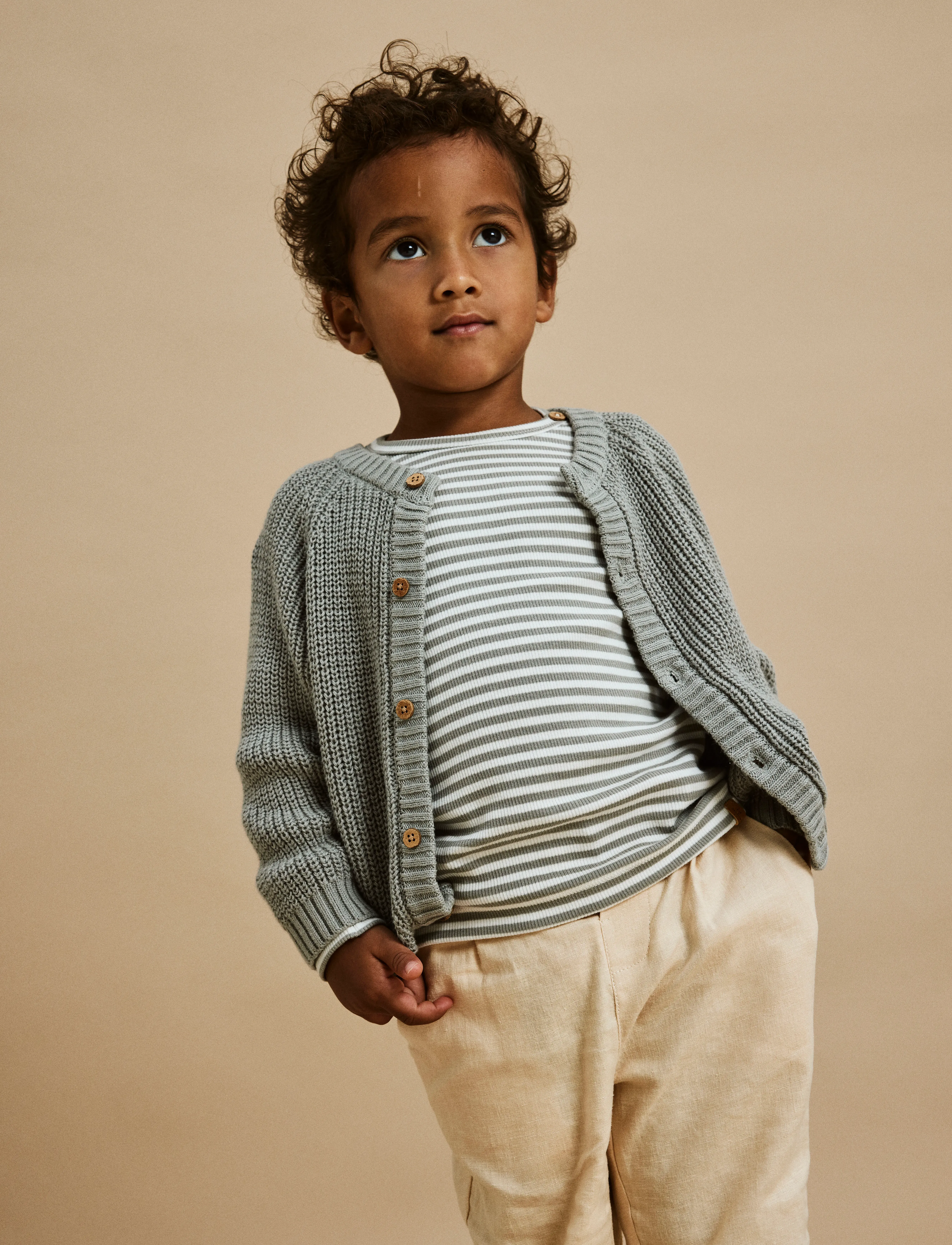Lil'Atelier - NMMGAGO KRE LS SLIM TOP LIL NOOS - limestone - 0