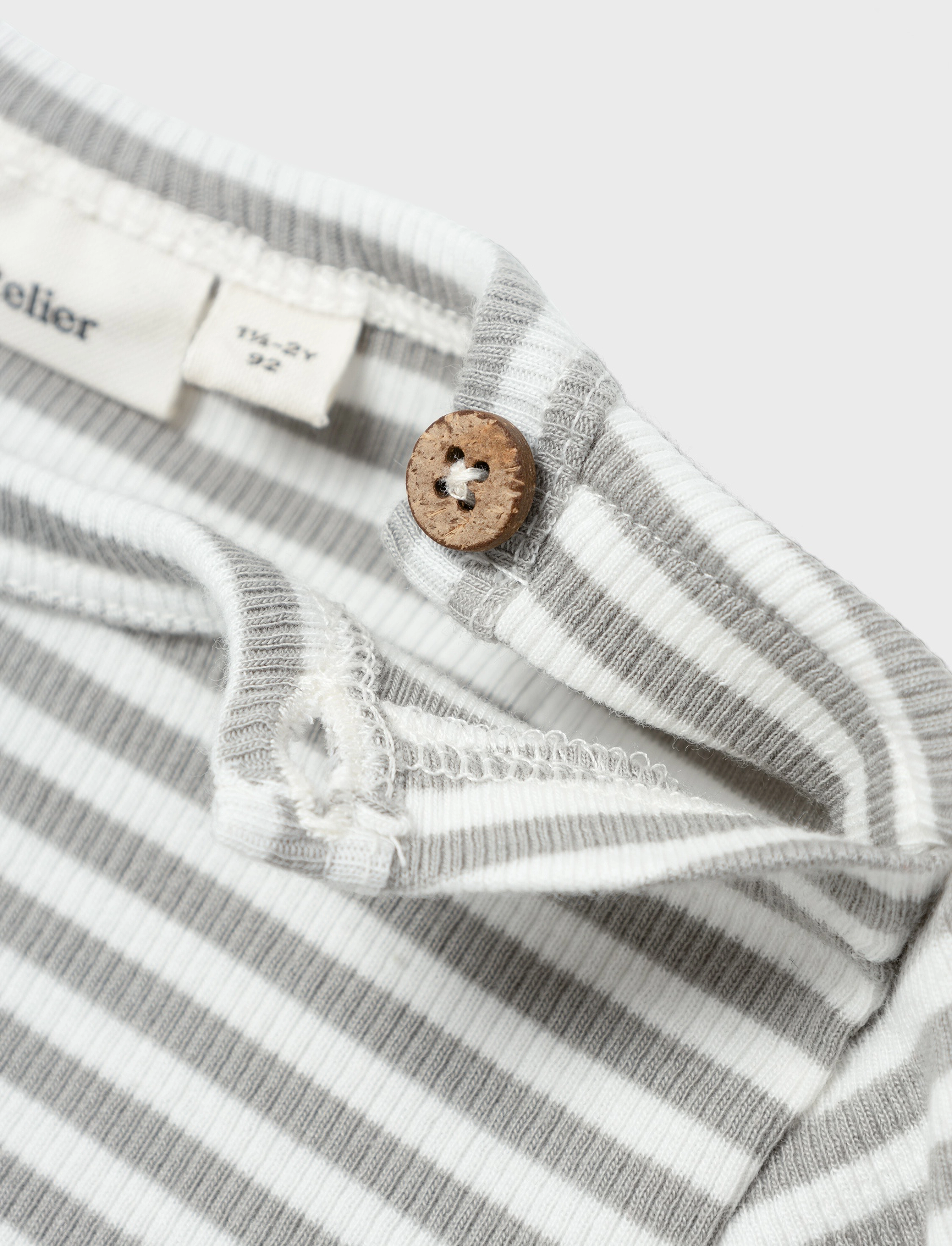 Lil'Atelier - NMMGAGO KRE LS SLIM TOP LIL NOOS - limestone - 3