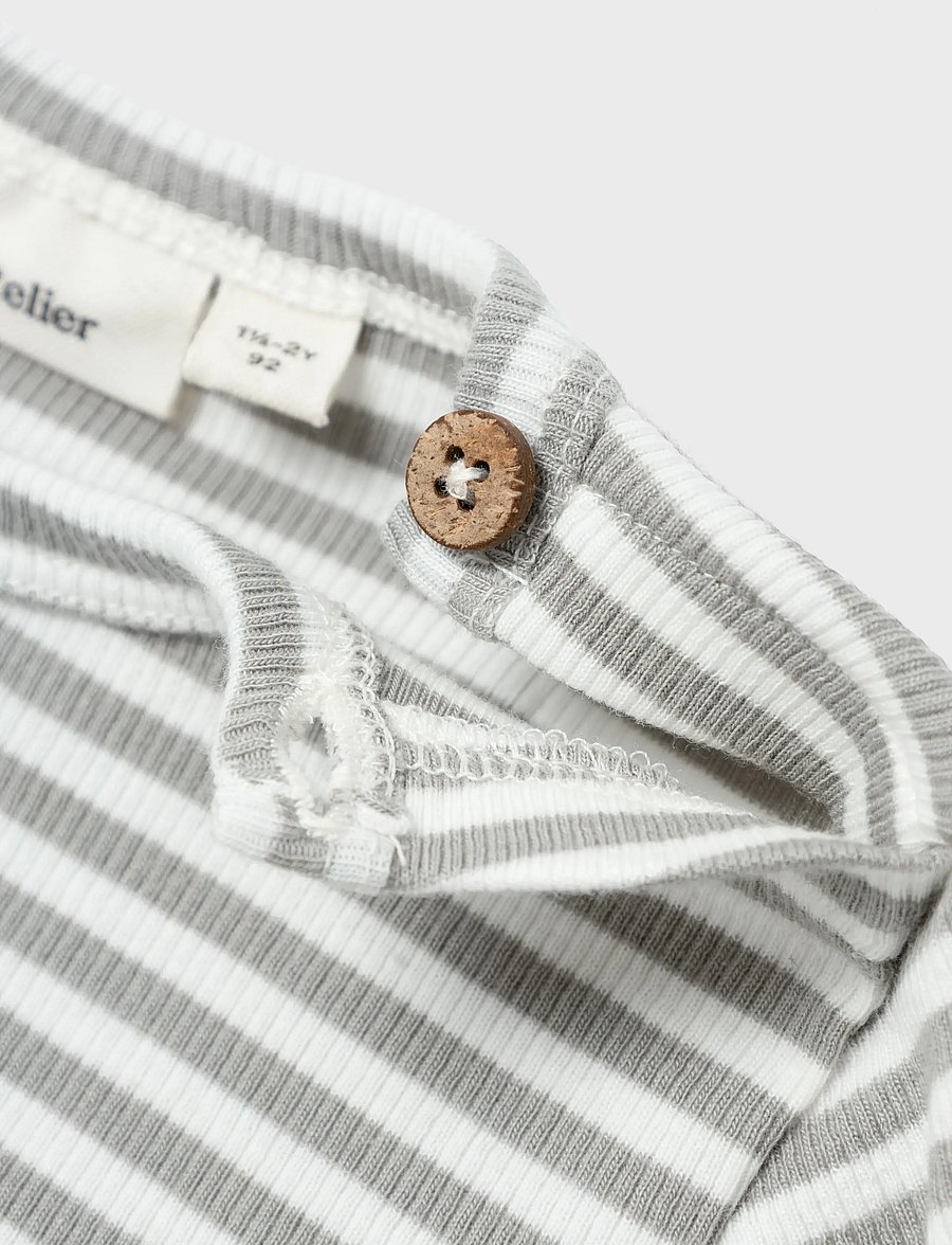 Lil'Atelier - NMMGAGO KRE LS SLIM TOP LIL NOOS - limestone - 4