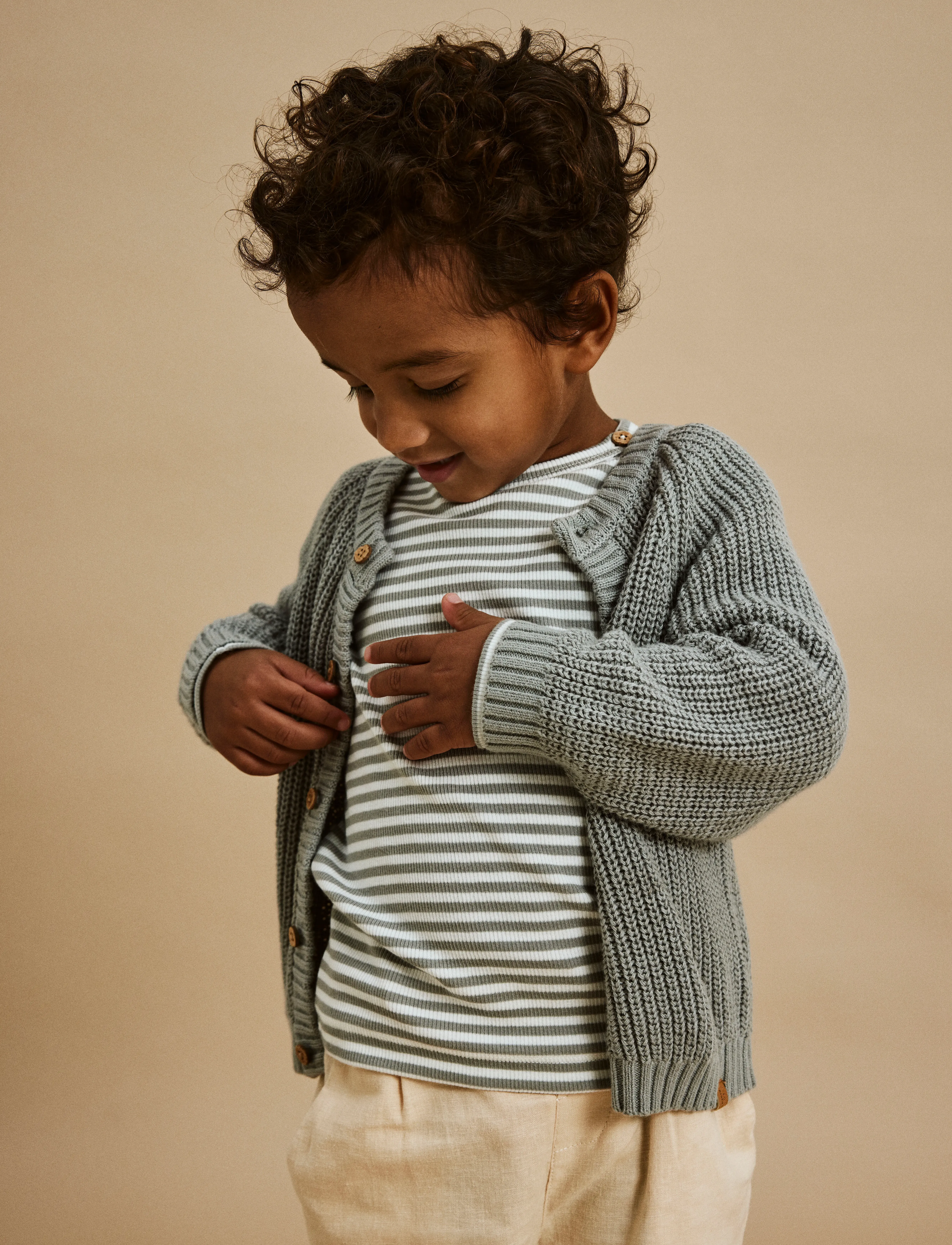 Lil'Atelier - NMMGAGO KRE LS SLIM TOP LIL NOOS - limestone - 5