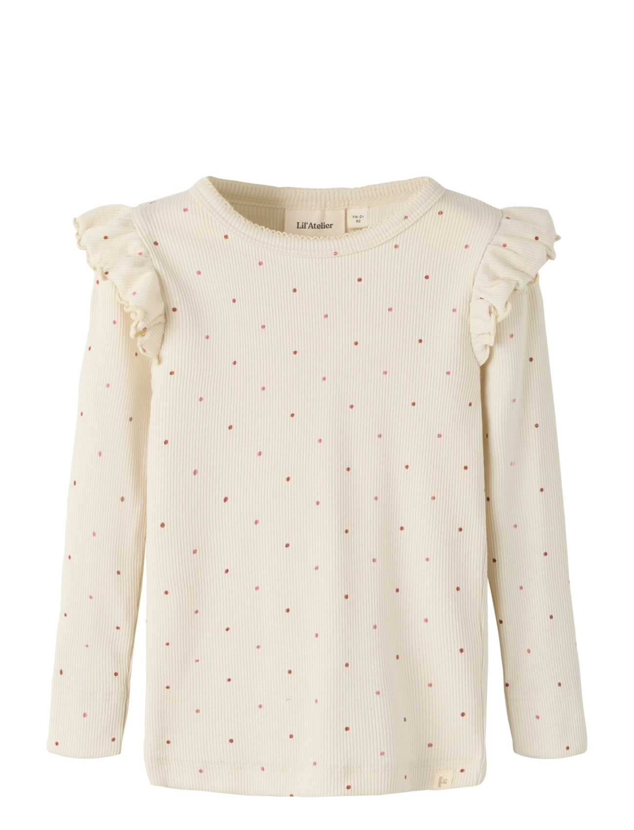 Lil'Atelier NMFGAGO KUO LS SLIM TOP LIL - Langärmelig - TURTLEDOVE / cream