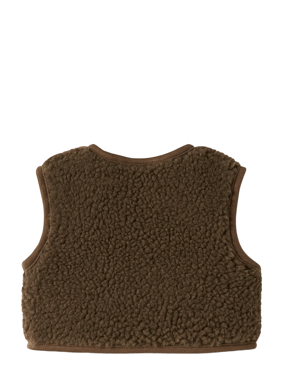 Lil'Atelier - NBNJONO RLX SHERPA VEST LIL - einkaufen nach alter von - teak - 1