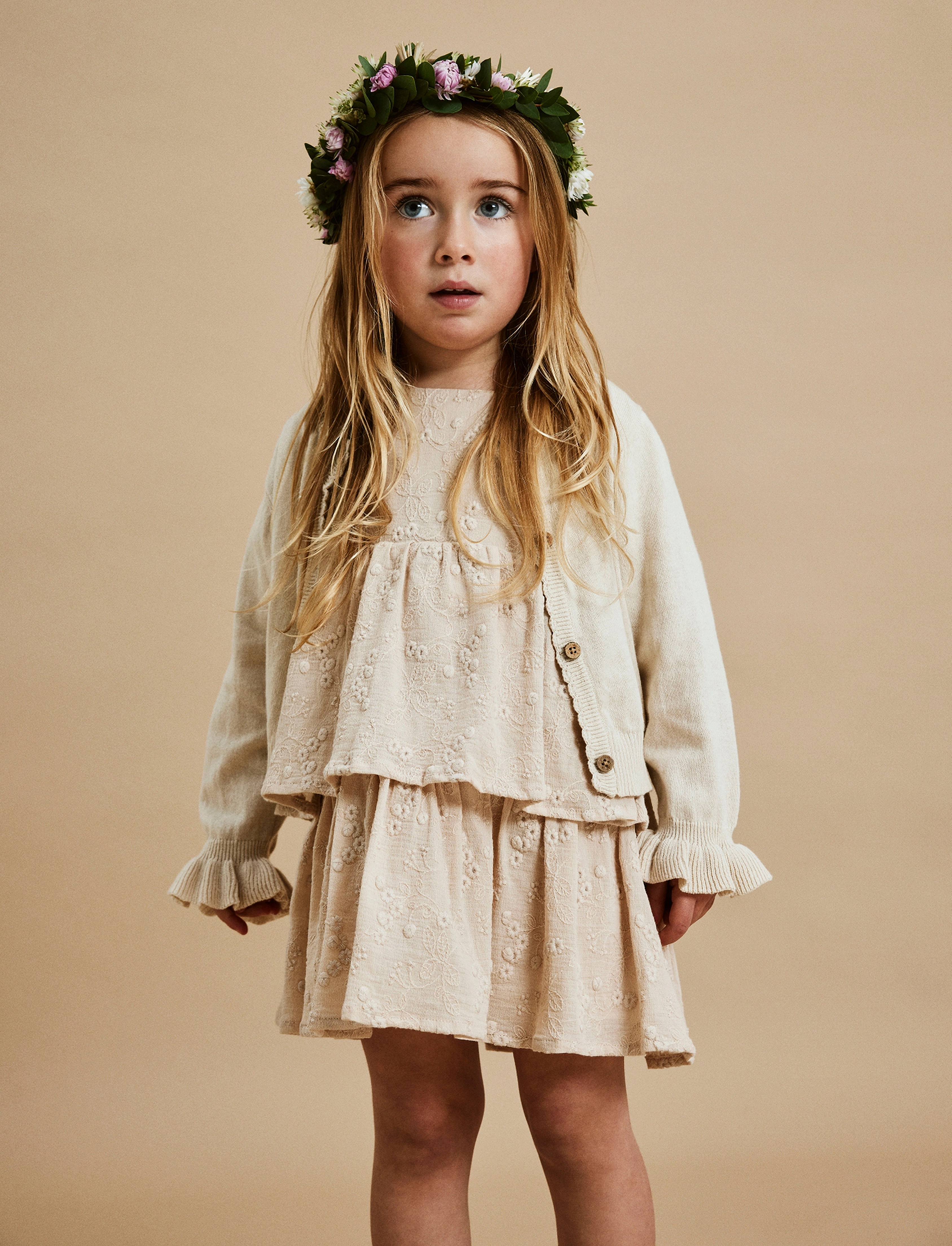 Lil'Atelier - NMFFAUCI LIA LS SHORT KNIT CARD LIL - sandshell - 1