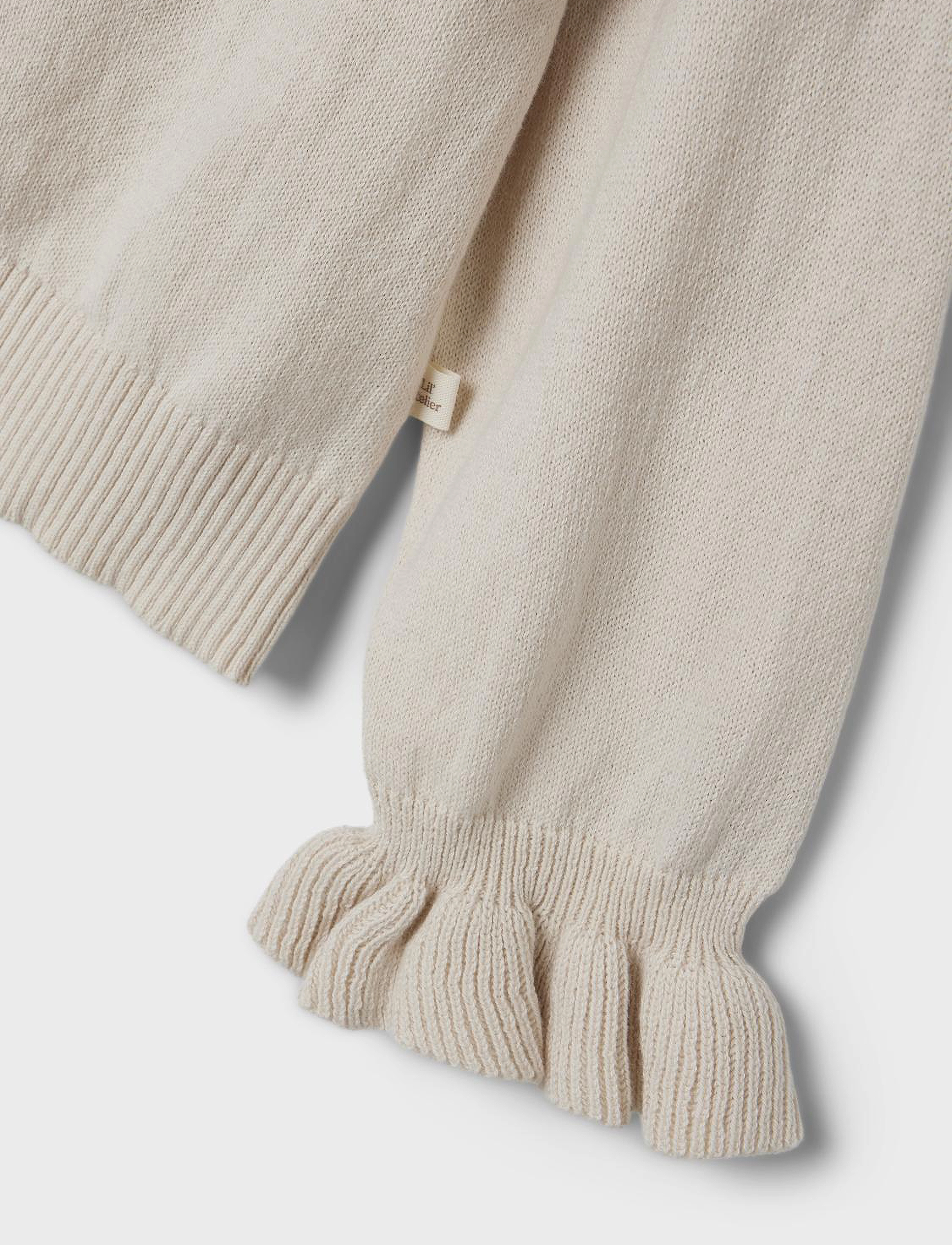 Lil'Atelier - NMFFAUCI LIA LS SHORT KNIT CARD LIL - sandshell - 3