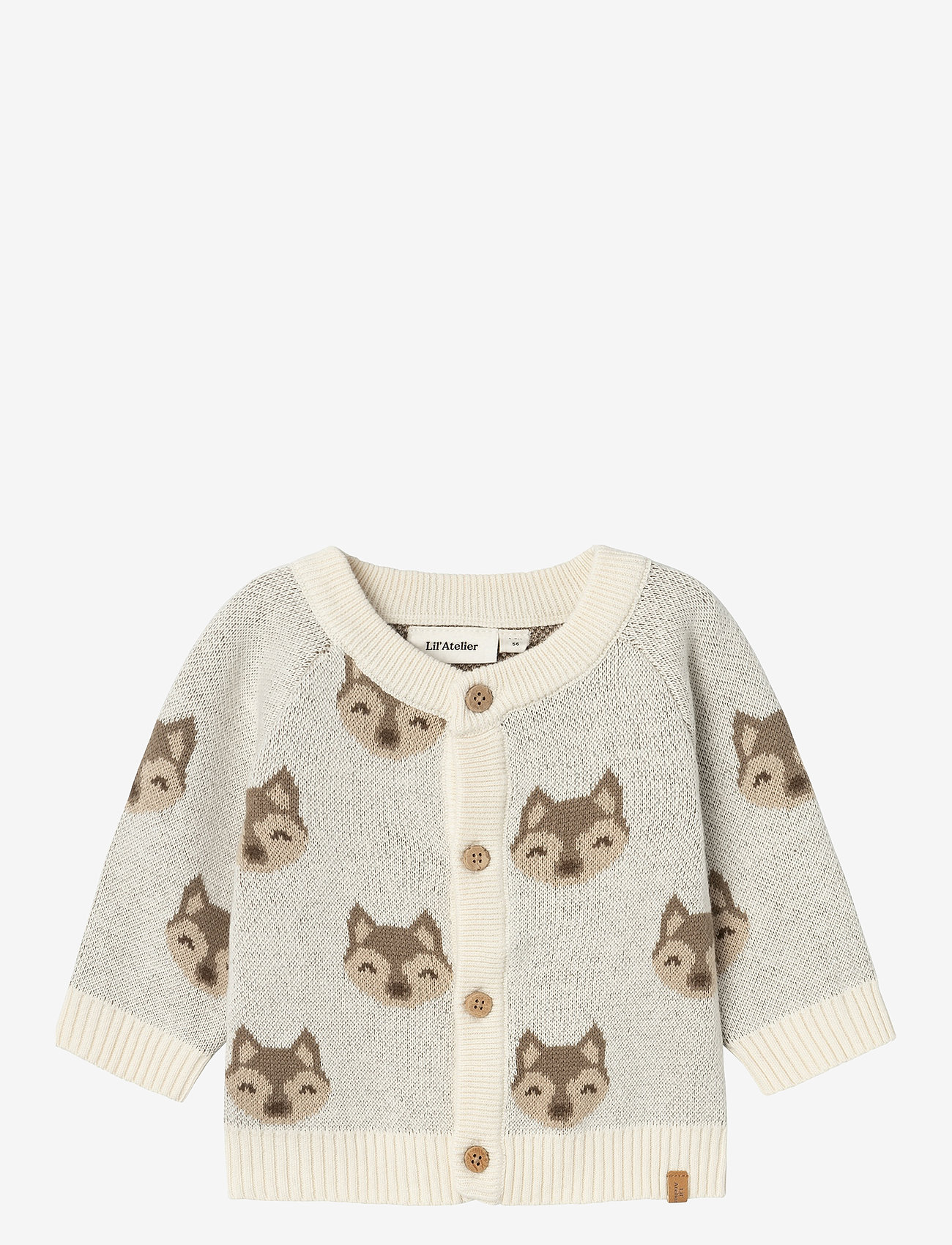 Lil'Atelier - NBMLAMOE LS KNIT CARD LIL - kardiganid - birch - 1
