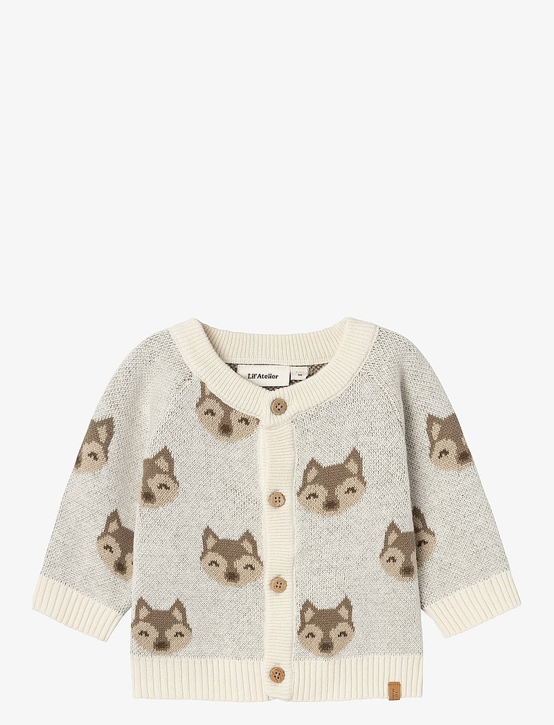 Lil'Atelier - NBMLAMOE LS KNIT CARD LIL - kardiganid - birch - 1
