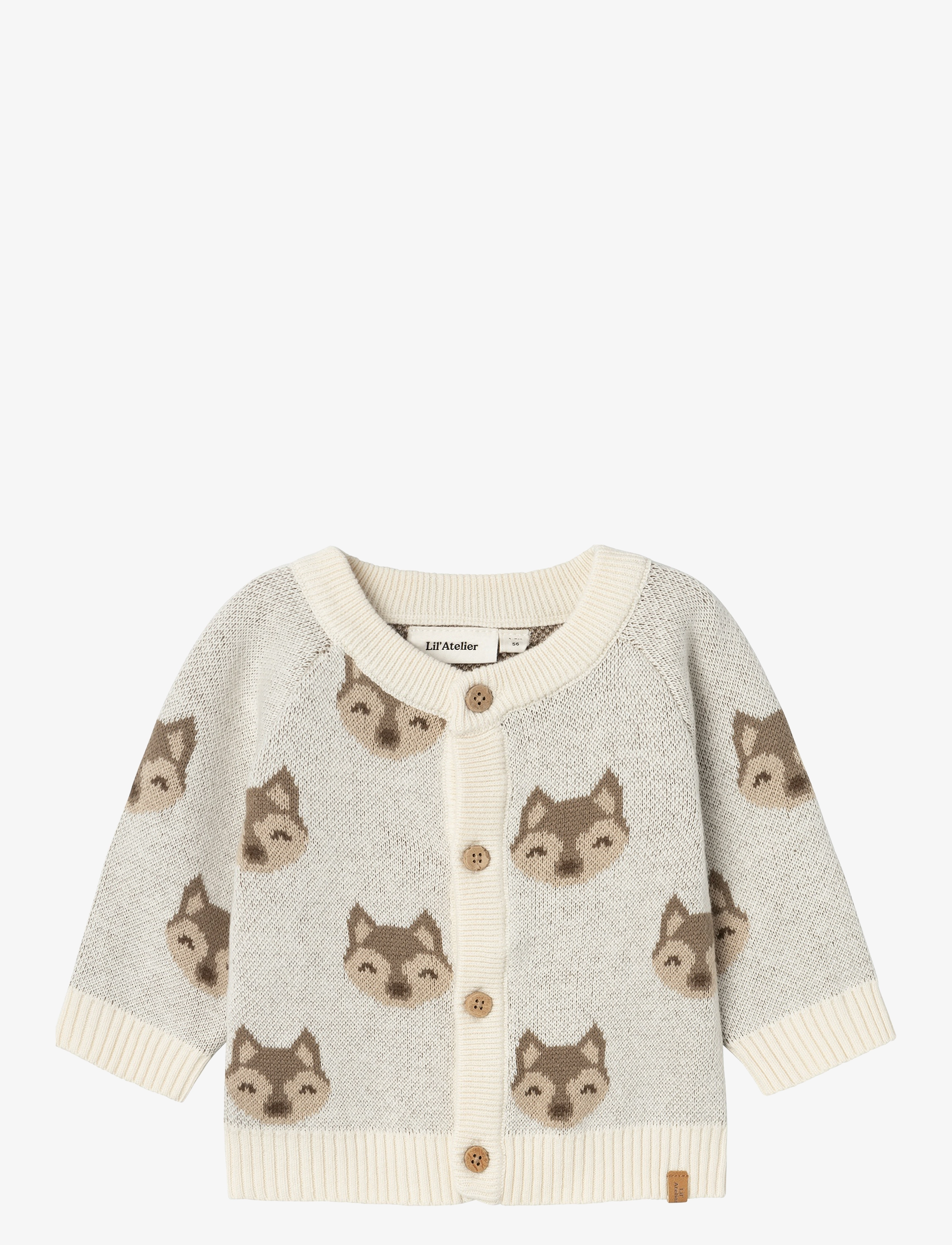 Lil'Atelier - NBMLAMOE LS KNIT CARD LIL - birch - 1