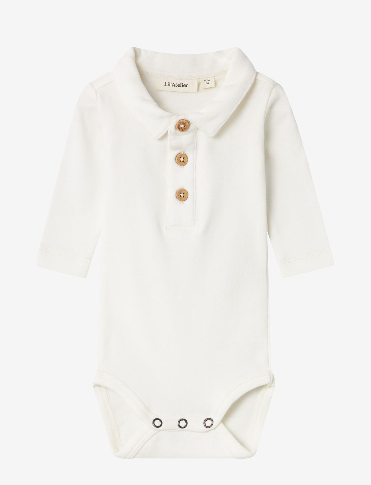 Lil'Atelier - NBMFUNDO LS SLIM BODY LIL - pikkade varrukatega bodid - coconut milk - 1