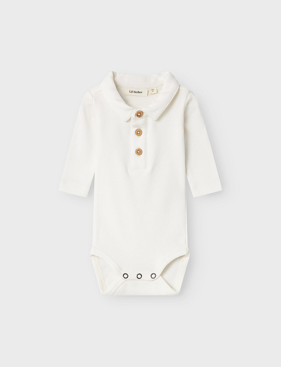 Lil'Atelier - NBMFUNDO LS SLIM BODY LIL - rompers met lange mouwen - coconut milk - 0