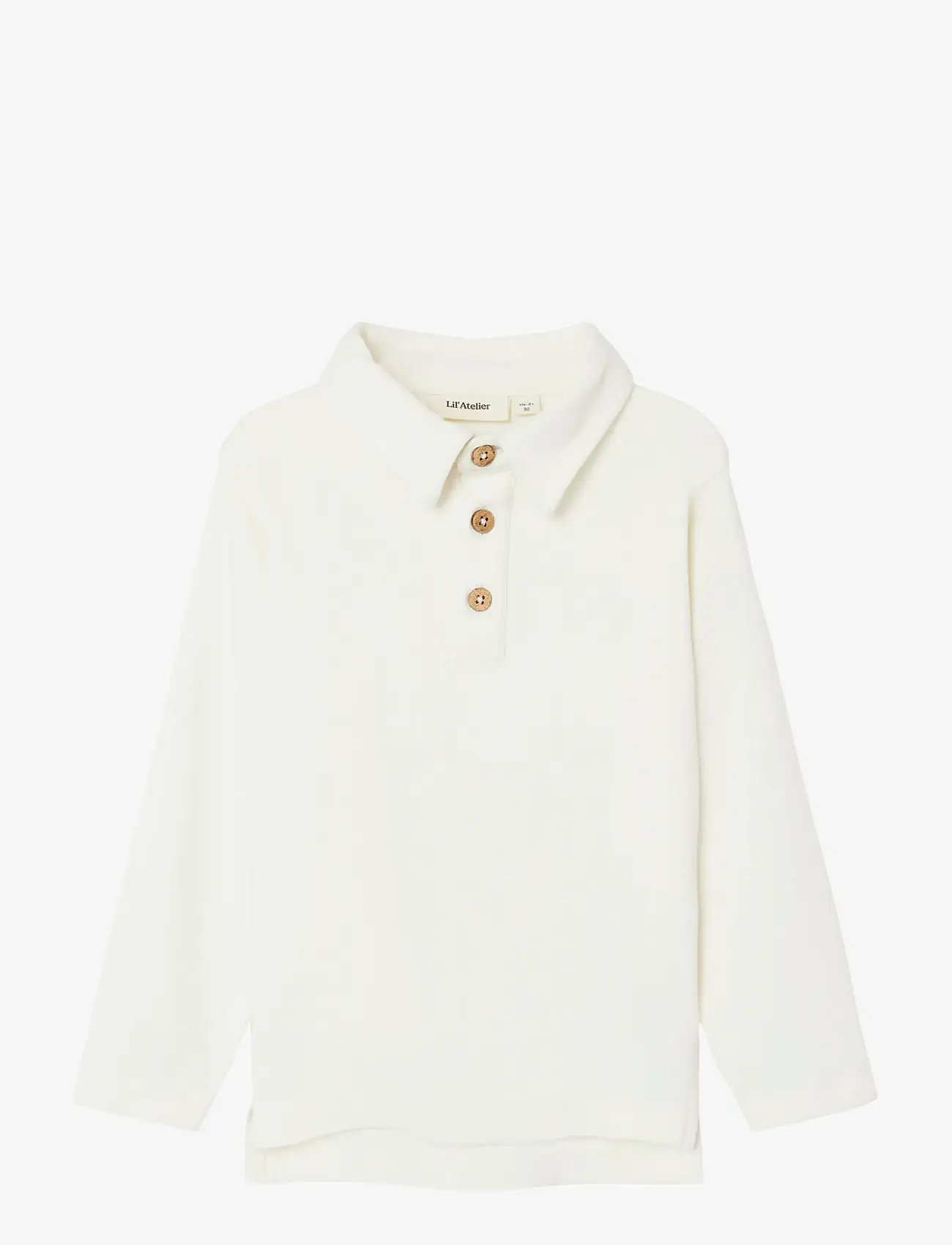 Lil'Atelier - NMMFUNDO LS SLIM TOP LIL - langærmede poloer - coconut milk - 0