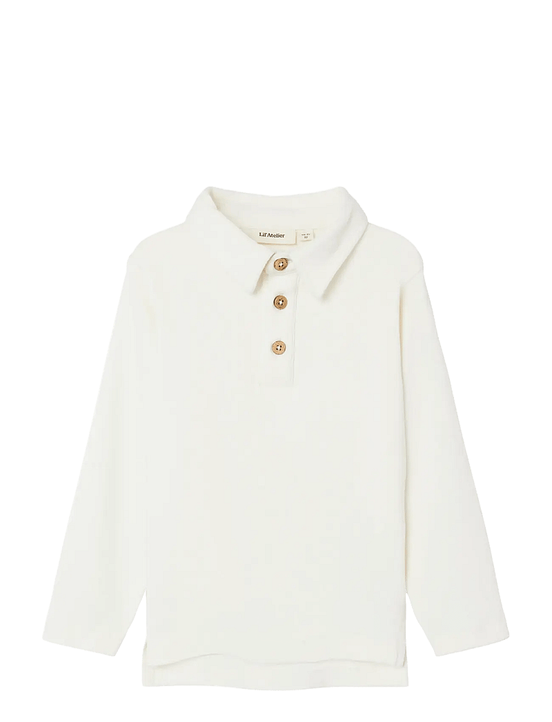 Lil'Atelier - NMMFUNDO LS SLIM TOP LIL - pikkade varrukatega polod - coconut milk - 0