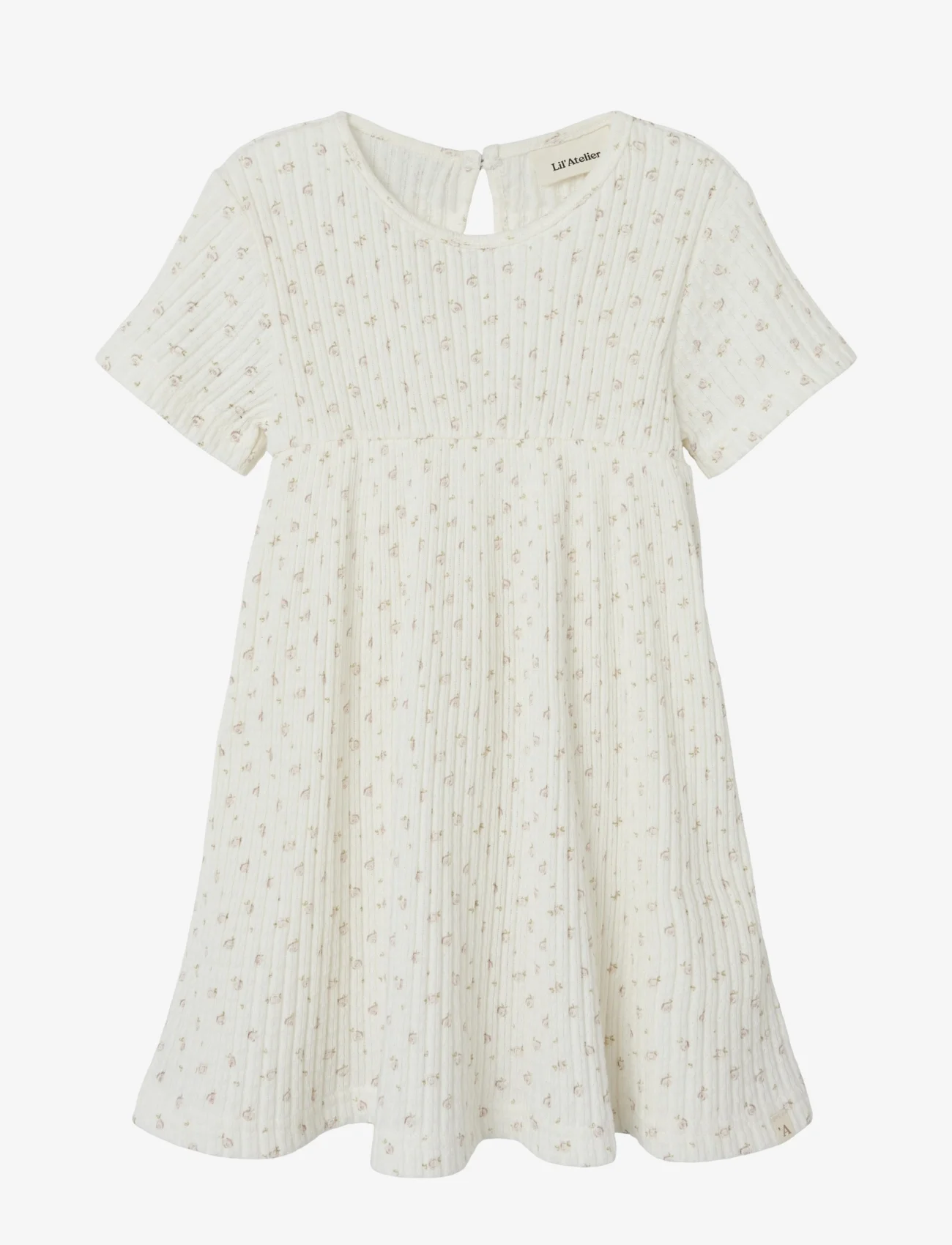 Lil'Atelier - NMFHULLA SS DRESS LIL - short-sleeved casual dresses - coconut milk - 0