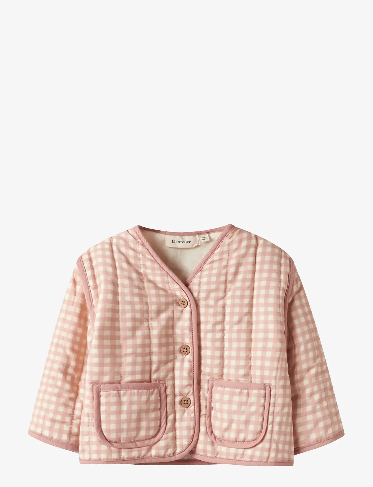 Lil'Atelier - NBFLAROSE LS QUILT JACKET LIL - dygsniuotosios striukės - cameo rose - 0