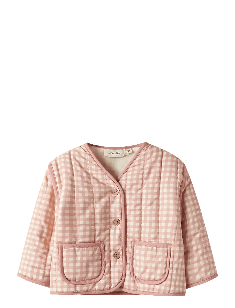 Lil'Atelier - NBFLAROSE LS QUILT JACKET LIL - dygsniuotosios striukės - cameo rose - 0