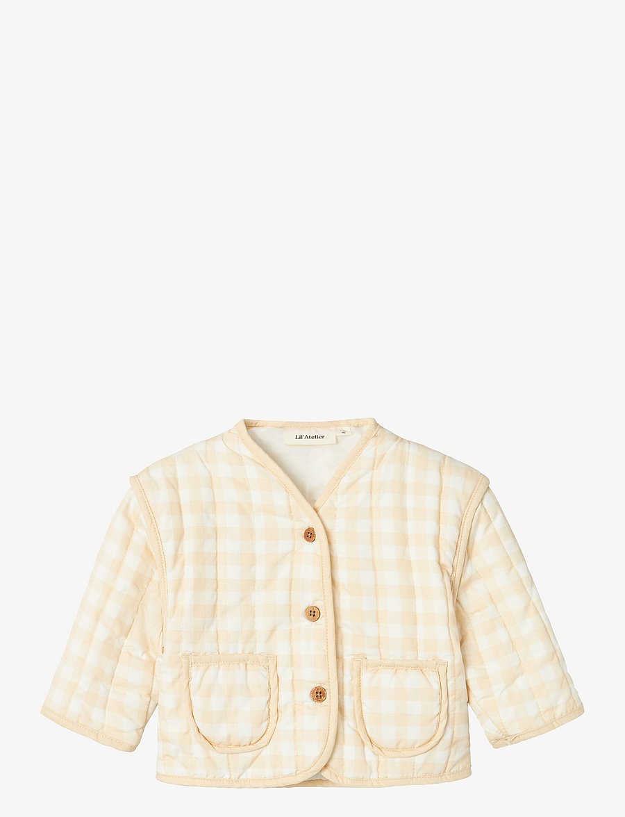 Lil'Atelier - NBFLAROSE LS QUILT JACKET LIL - quiltede jakker - coconut milk - 0