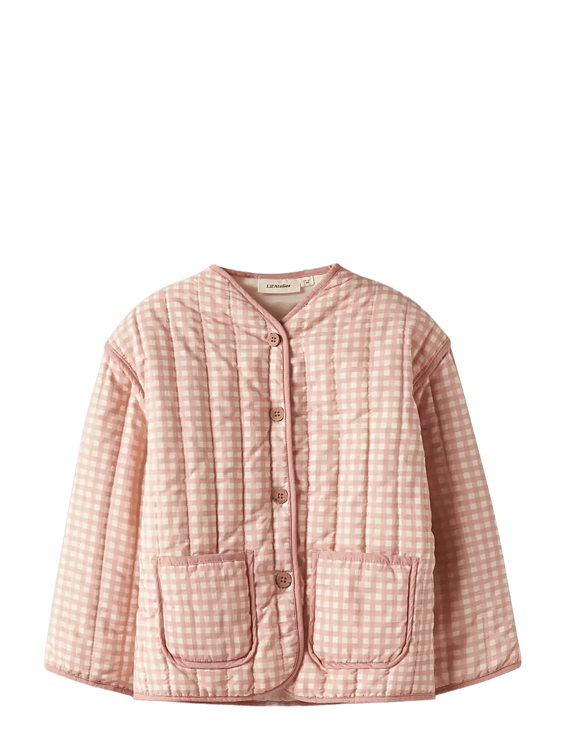Lil'Atelier - NMFLAROSE LS QUILT JACKET LIL - stepētas virsjakas - cameo rose - 2