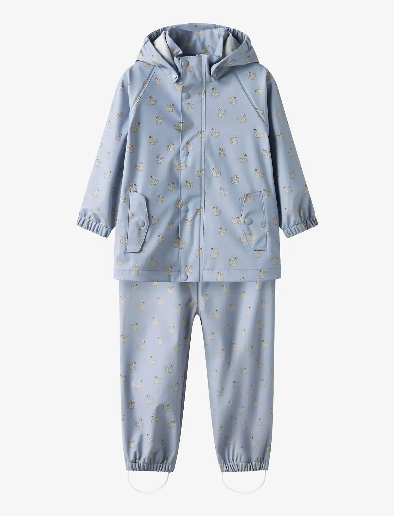 Lil'Atelier - NMFLADRY10 RAIN SET AOP FO LIL - regnställ - zen blue - 0