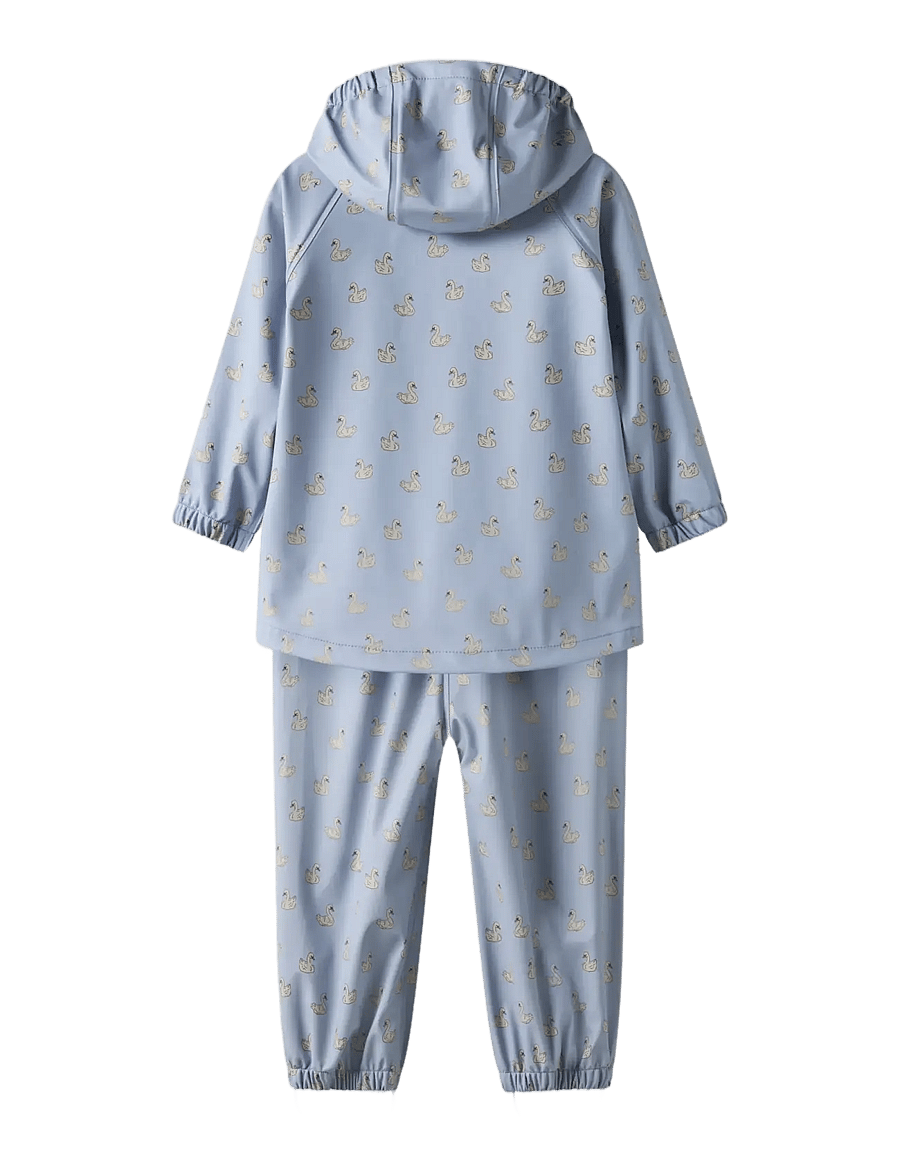 Lil'Atelier - NMFLADRY10 RAIN SET AOP FO LIL - vihmakomplektid - zen blue - 1
