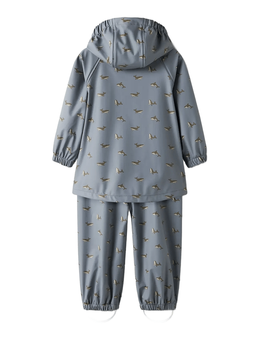 Lil'Atelier - NMMLADRY10 RAIN SET AOP FO LIL - regnsæt - tradewinds - 1
