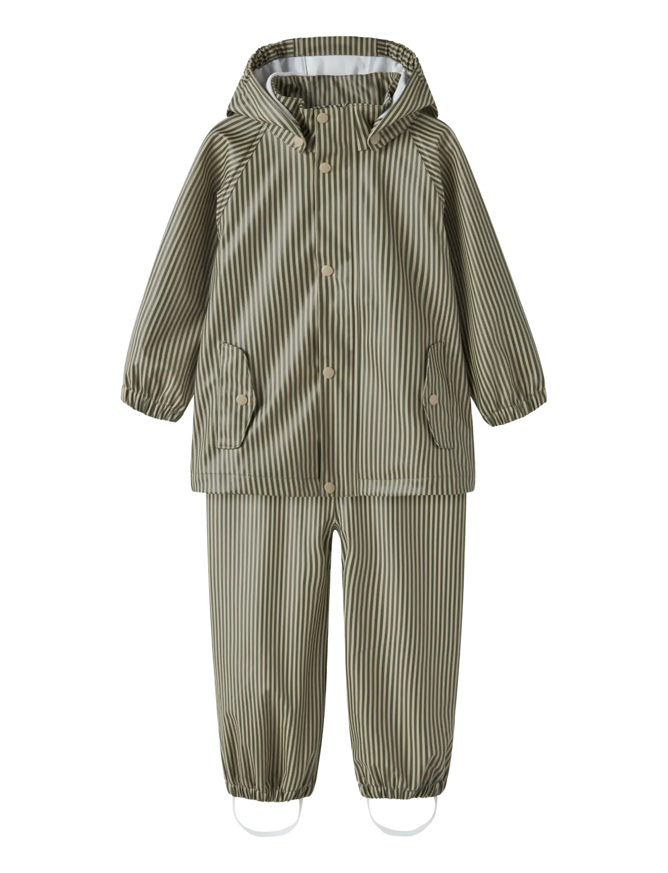 Lil'Atelier NMMLADRY10 RAIN SET AOP FO LIL - Outdoor - TWILL / khaki/green