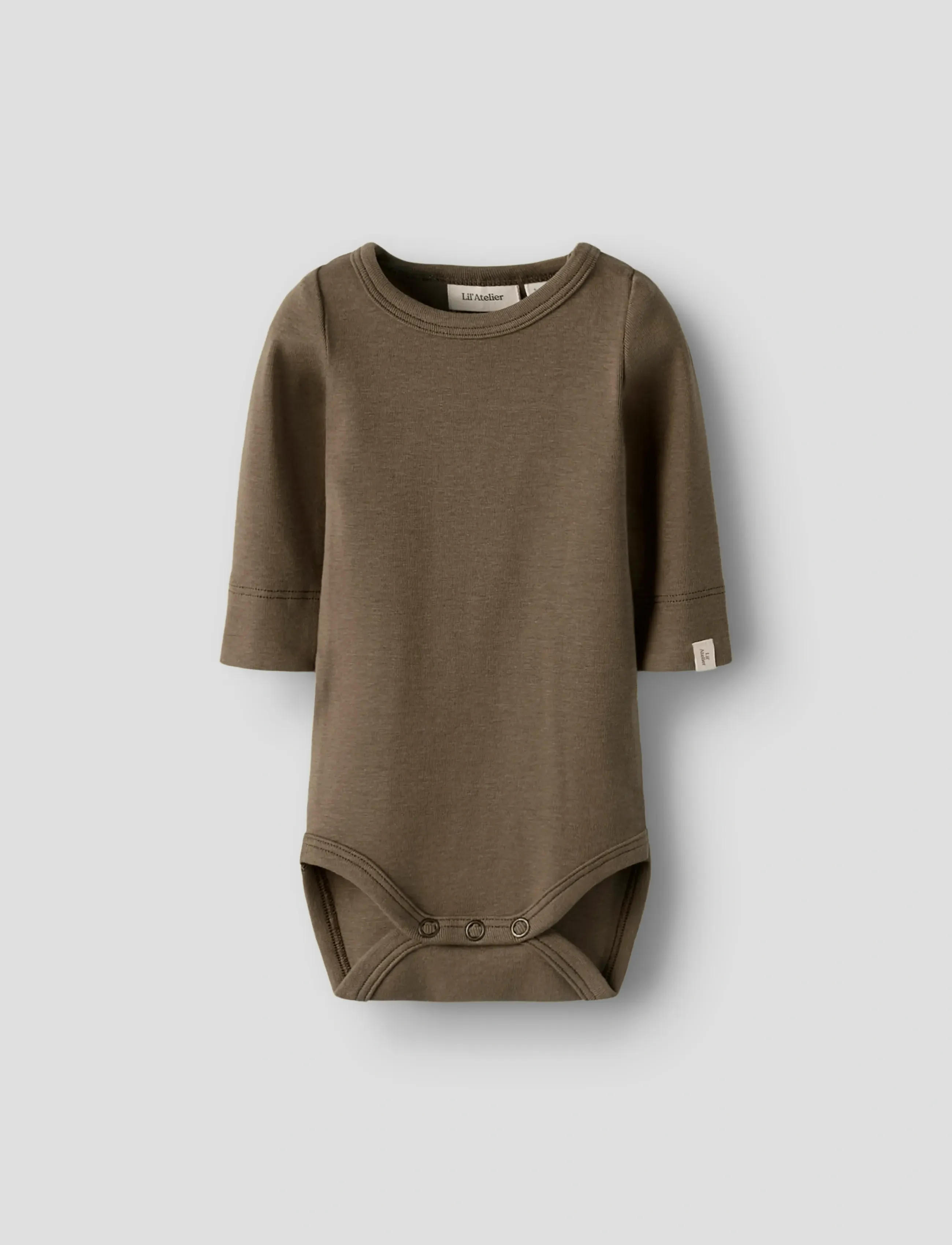 Lil'Atelier - NBNGAYO LS SLIM BODY LIL NOOS - langærmede bodyer - shitake - 3
