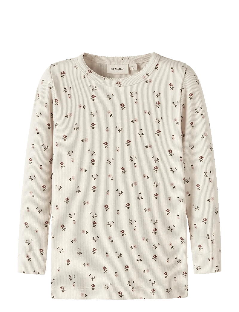 Lil'Atelier - NMFGAGO LS SLIM TOP LIL NOOS - t-krekli ar garām piedurknēm - turtledove - 0