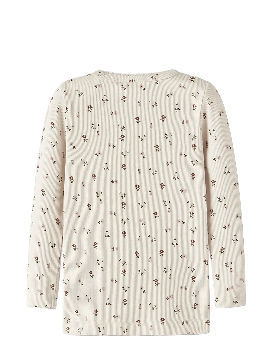 Lil'Atelier - NMFGAGO LS SLIM TOP LIL NOOS - pikkade varrukatega t-särgid - turtledove - 1