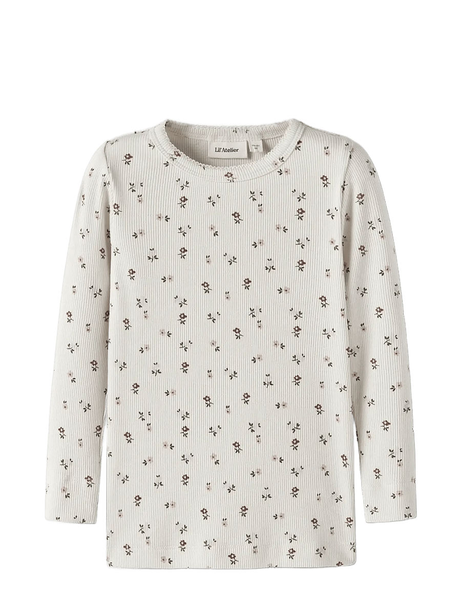 Lil'Atelier - NMFGAGO LS SLIM TOP LIL NOOS - langärmelig - turtledove - 2
