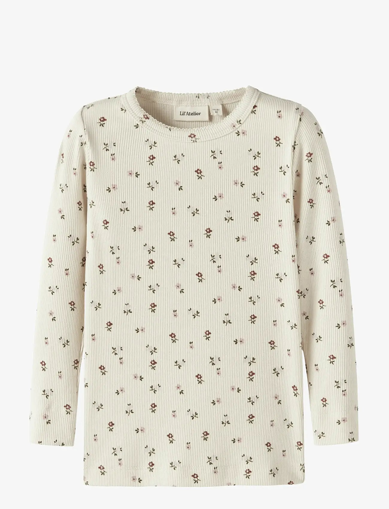 Lil'Atelier - NMFGAGO LS SLIM TOP LIL NOOS - langærmede t-shirts - turtledove - 1