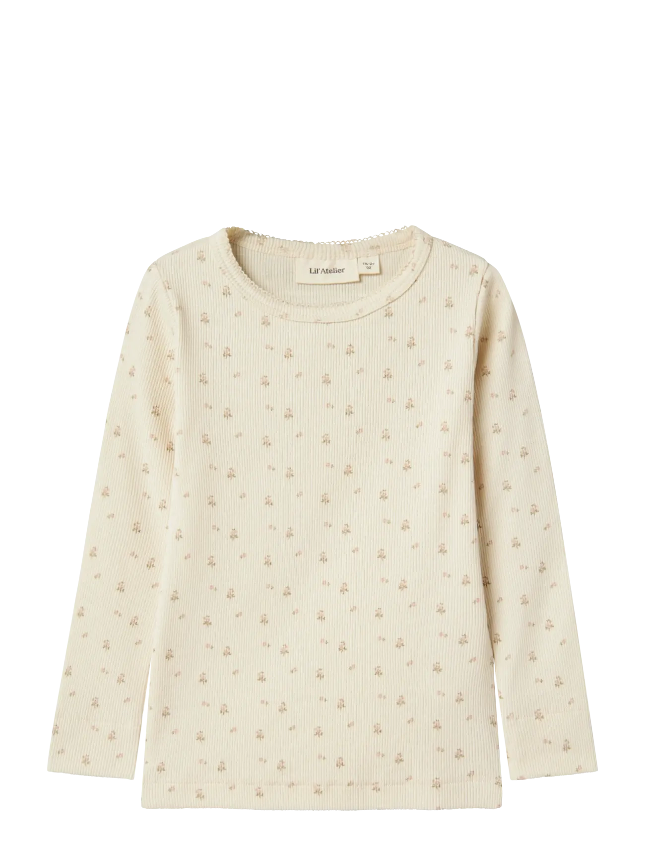Lil'Atelier NMFGAGO LS SLIM TOP LIL NOOS - T-shirts - TURTLEDOVE / cream