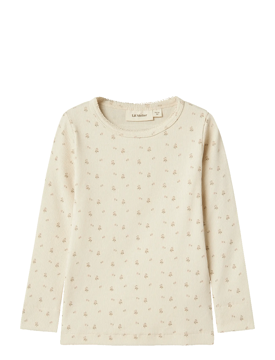 Lil'Atelier - NMFGAGO LS SLIM TOP LIL NOOS - langärmelig - turtledove - 1
