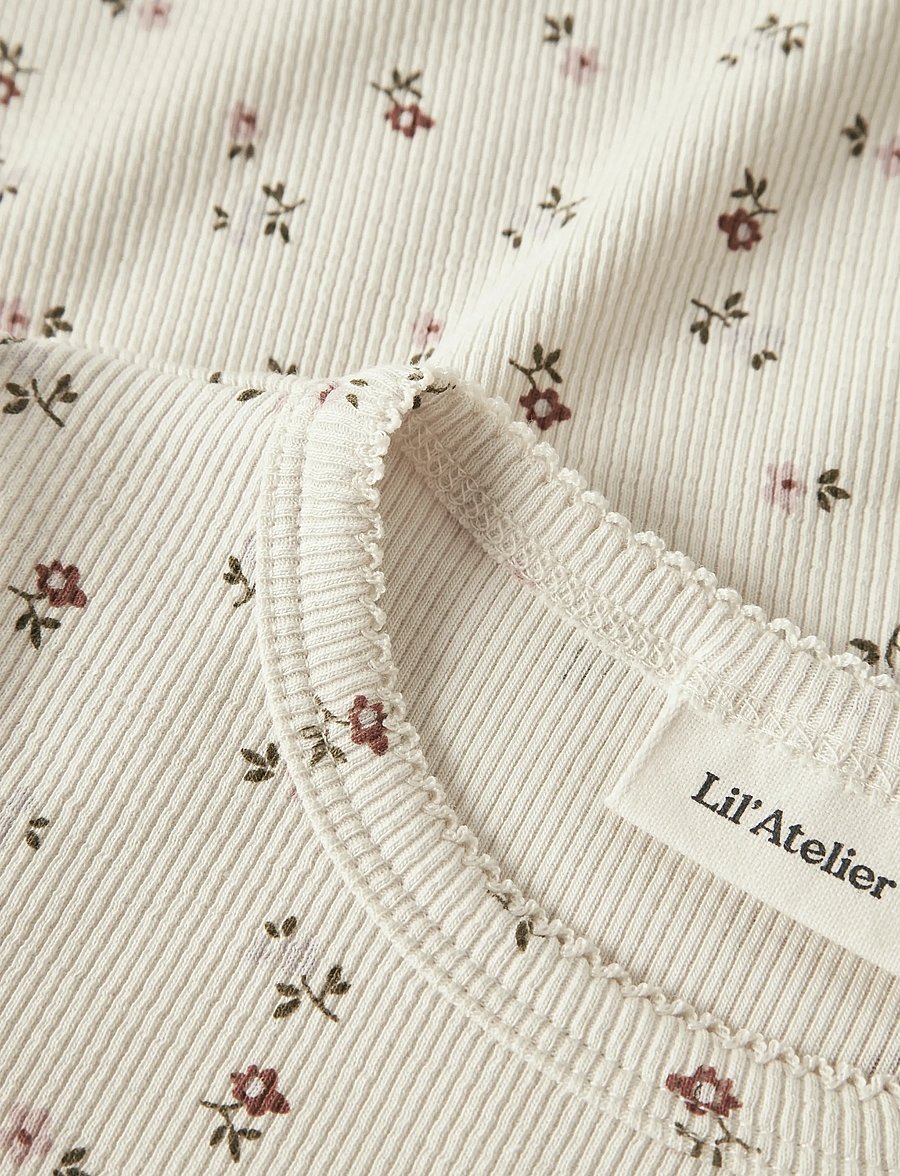 Lil'Atelier - NMFGAGO LS SLIM TOP LIL NOOS - langærmede t-shirts - turtledove - 4