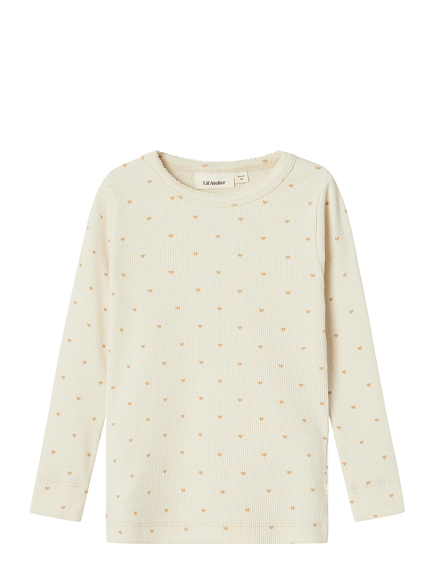 Lil'Atelier - NMFGAGO LS SLIM TOP LIL NOOS - langærmede t-shirts - turtledove - 0