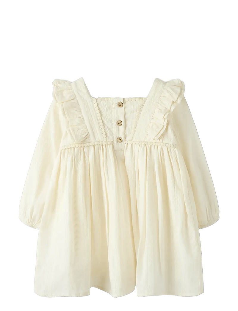 Lil'Atelier - NMFROSO LS DRESS LIL - långärmade babyklänningar - turtledove - 2