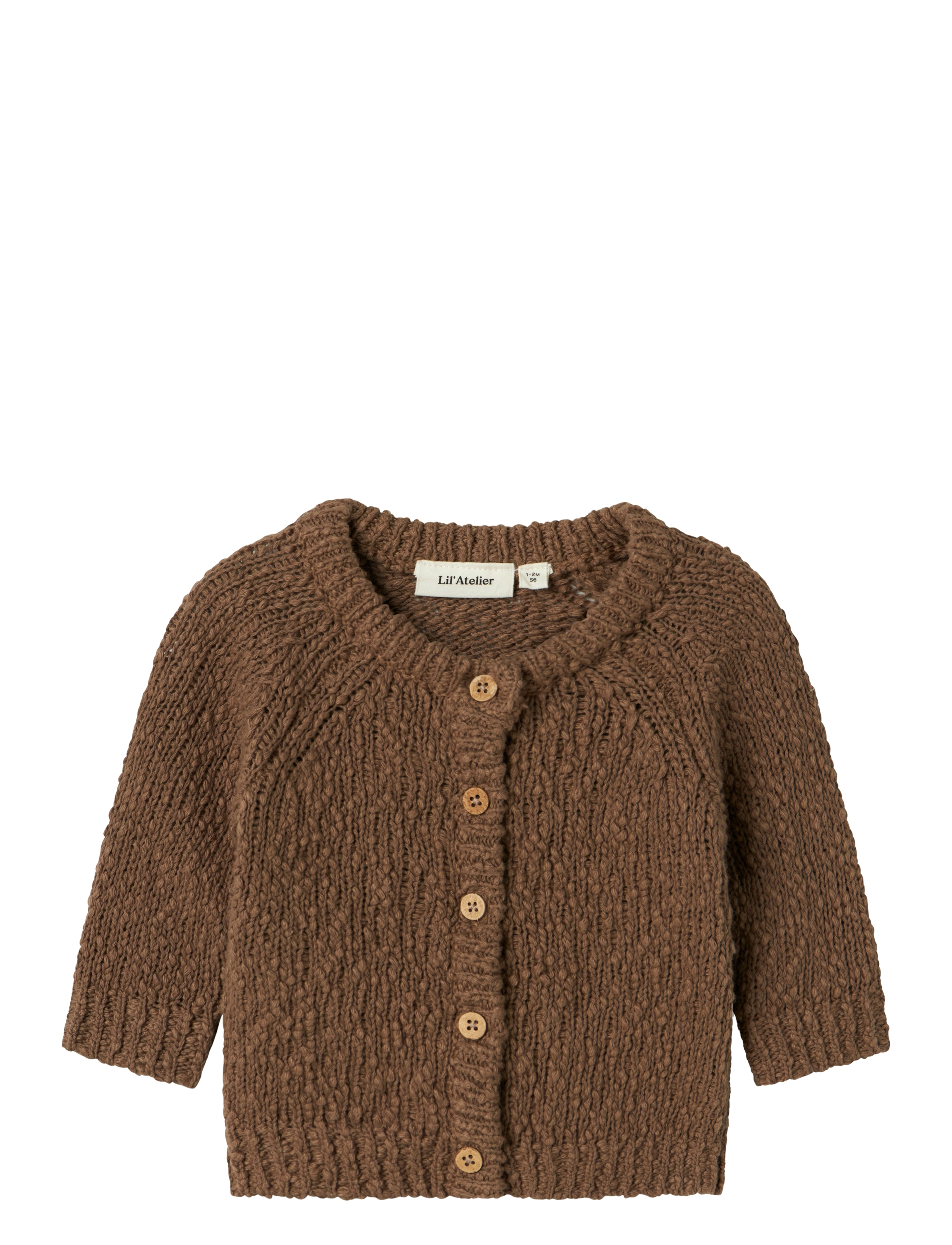 LIL'ATELIER Nbfsally Ls Knit Card Lil Braun - 62 - Kinder