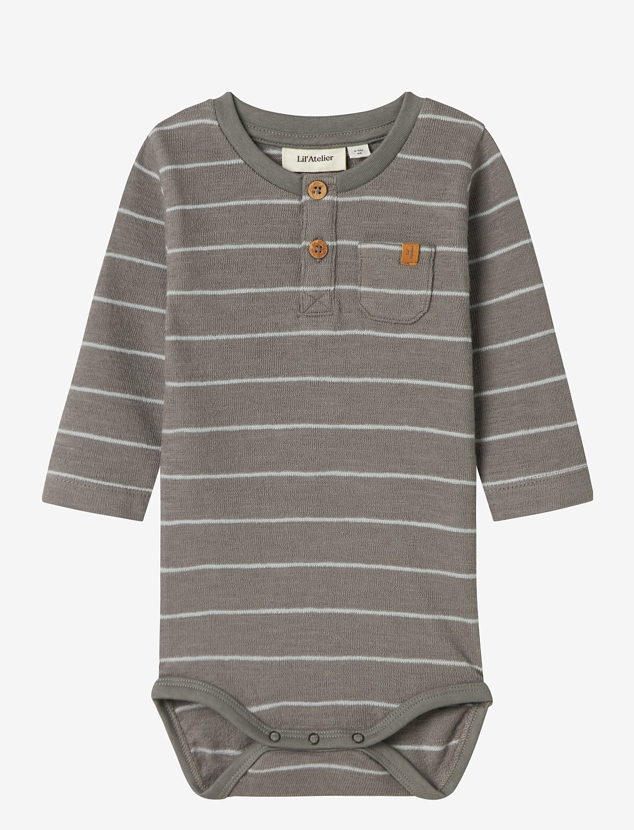 Lil'Atelier - NBMSALIM LS SLIM BODY LIL - silent storm - 0