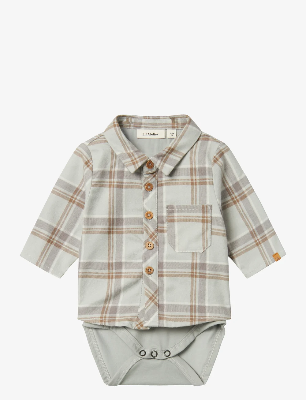 Lil'Atelier - NBMSEVEN LS BOXY BODY SHIRT LIL - langärmelige bodys - mirage gray - 0