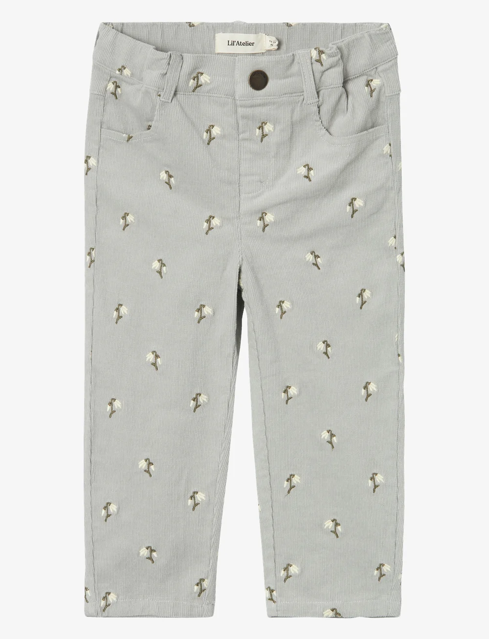 Lil'Atelier - NMFBELLA BAGGY CORD PANTS 1119-HC S LIL - byxor - mirage gray - 0