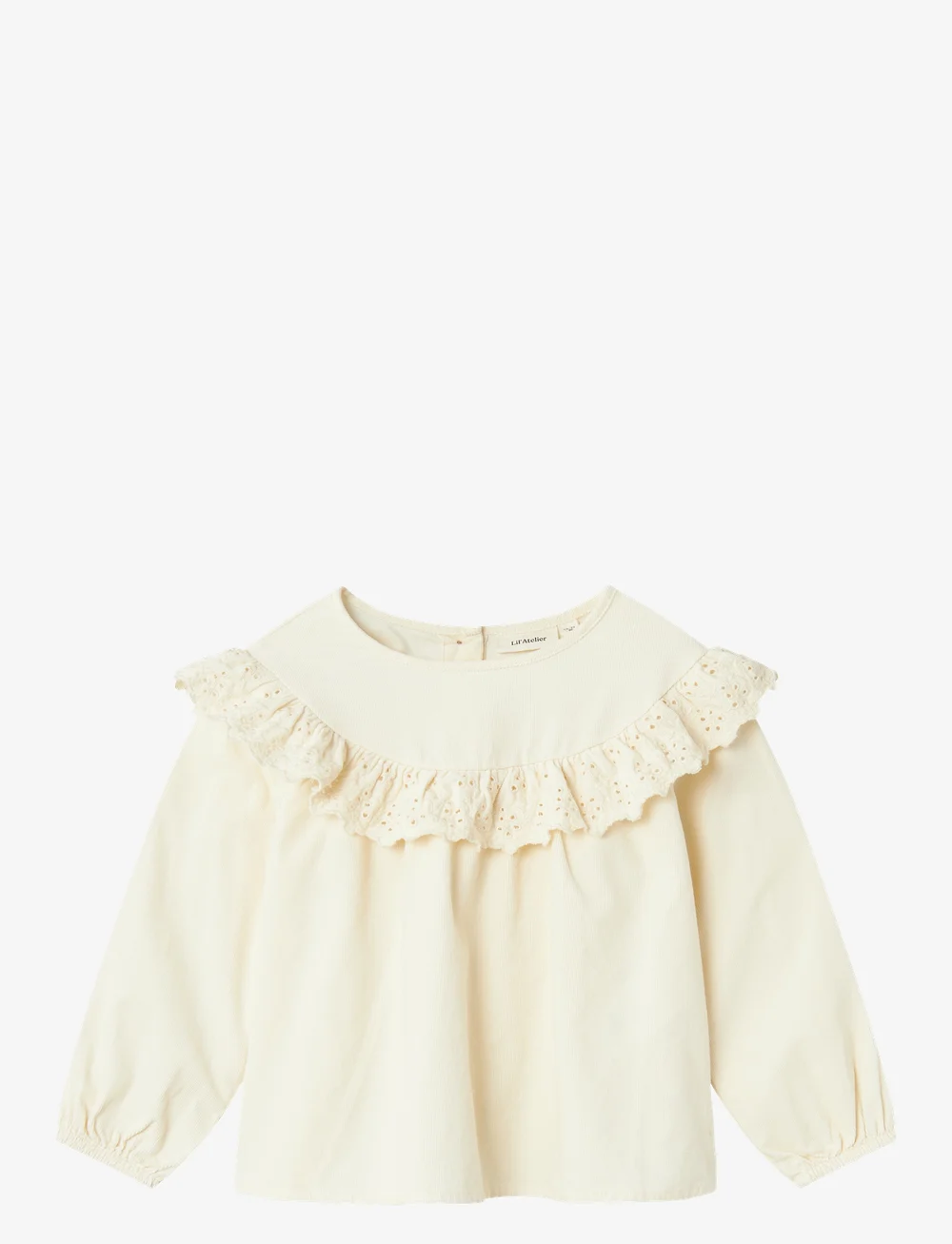 Lil'Atelier - NMFSAKU LS LOOSE EMB TOP 2511-KU S LIL - bluser & tunikaer - turtledove - 0