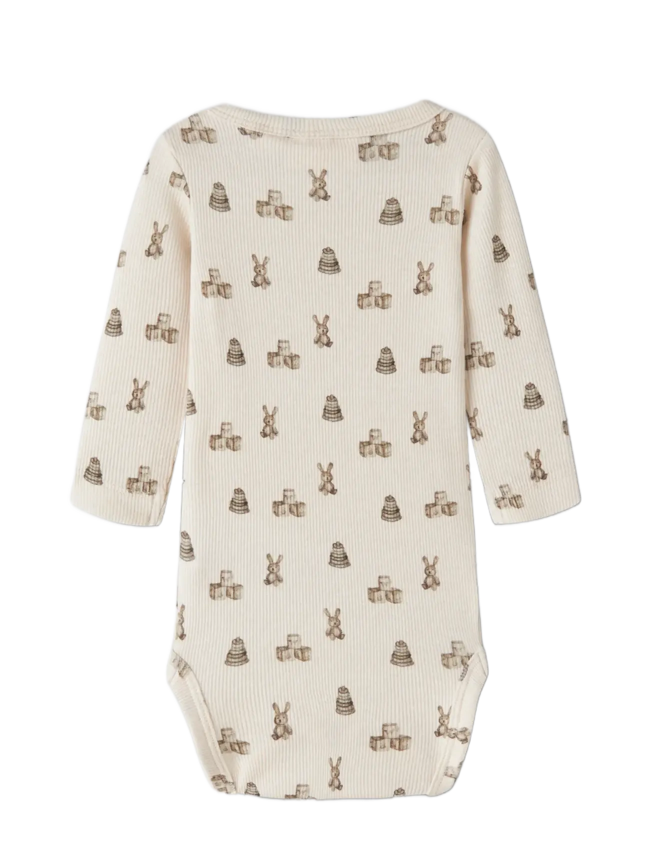 Lil'Atelier - NBNGAVO KIN LS SLIM BODY LIL - långärmade bodies - turtledove - 1