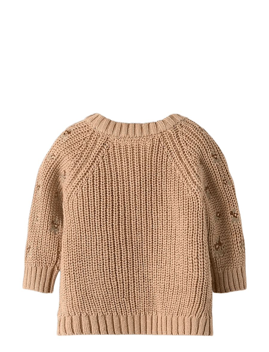 Lil'Atelier - NBFEMLEN EMB AO LS KNIT CARD LIL - cardigans - roebuck - 1