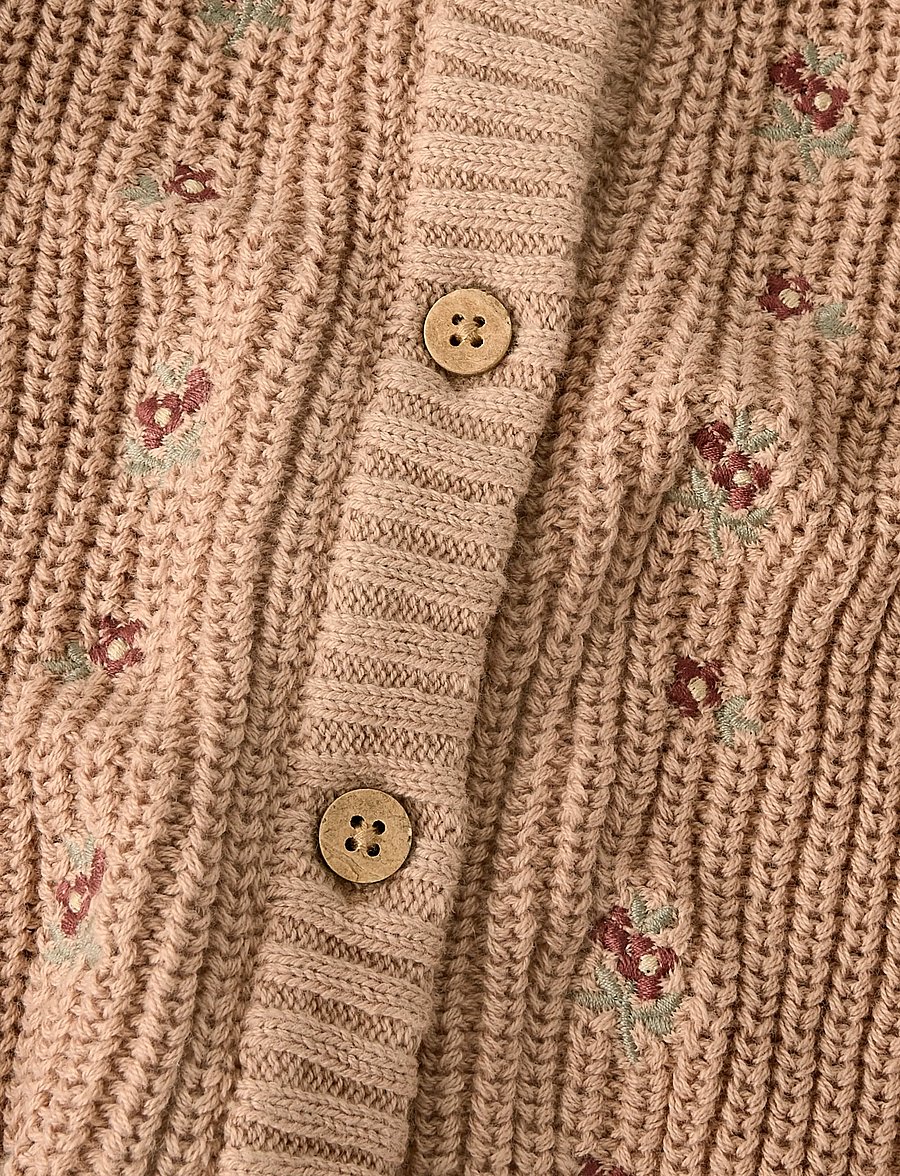Lil'Atelier - NBFEMLEN EMB AO LS KNIT CARD LIL - cardigans - roebuck - 2