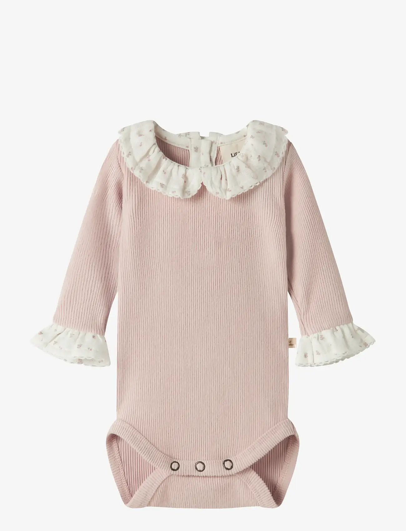Lil'Atelier - NBFTRINE LS SLIM BODY LIL - long-sleeved bodies - peach whip - 0