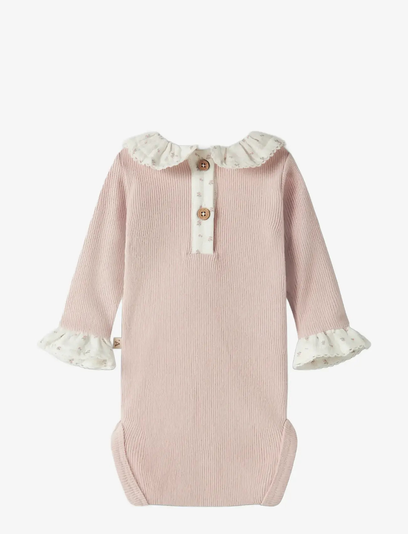 Lil'Atelier - NBFTRINE LS SLIM BODY LIL - long-sleeved bodies - peach whip - 1
