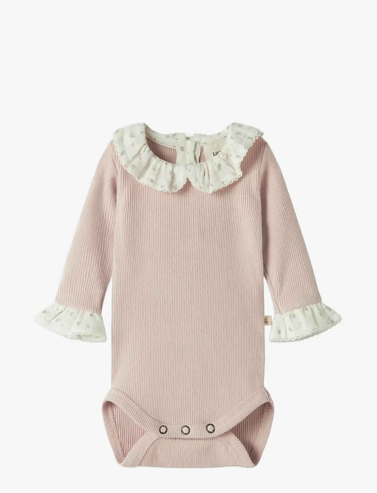 Lil'Atelier - NBFTRINE LS SLIM BODY LIL - long-sleeved bodies - peach whip - 2