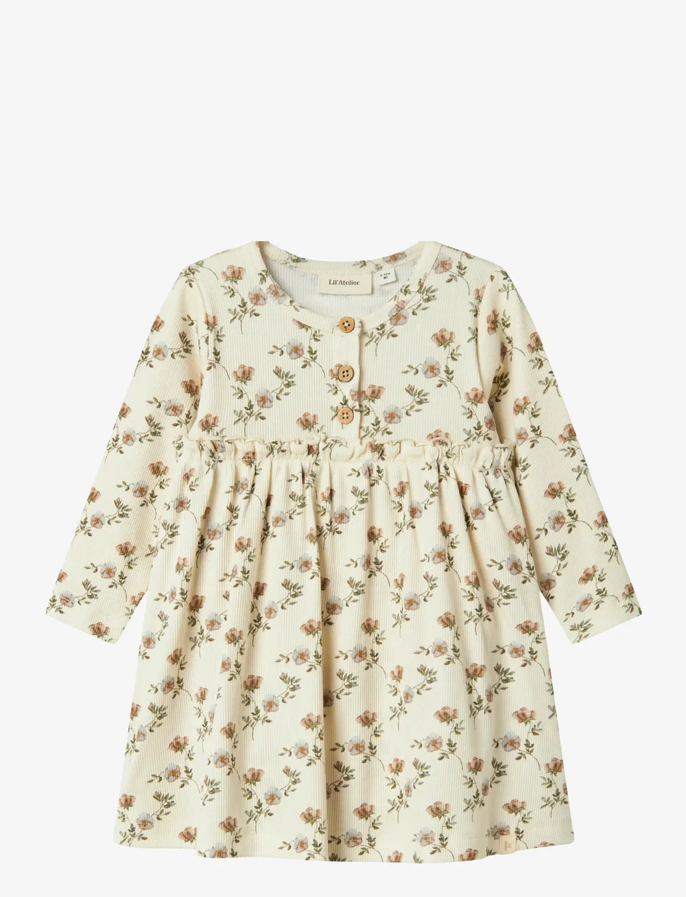 Lil'Atelier - NBFGAVO ENS LS BODY DRESS LIL - langärmelige babykleider - turtledove - 0