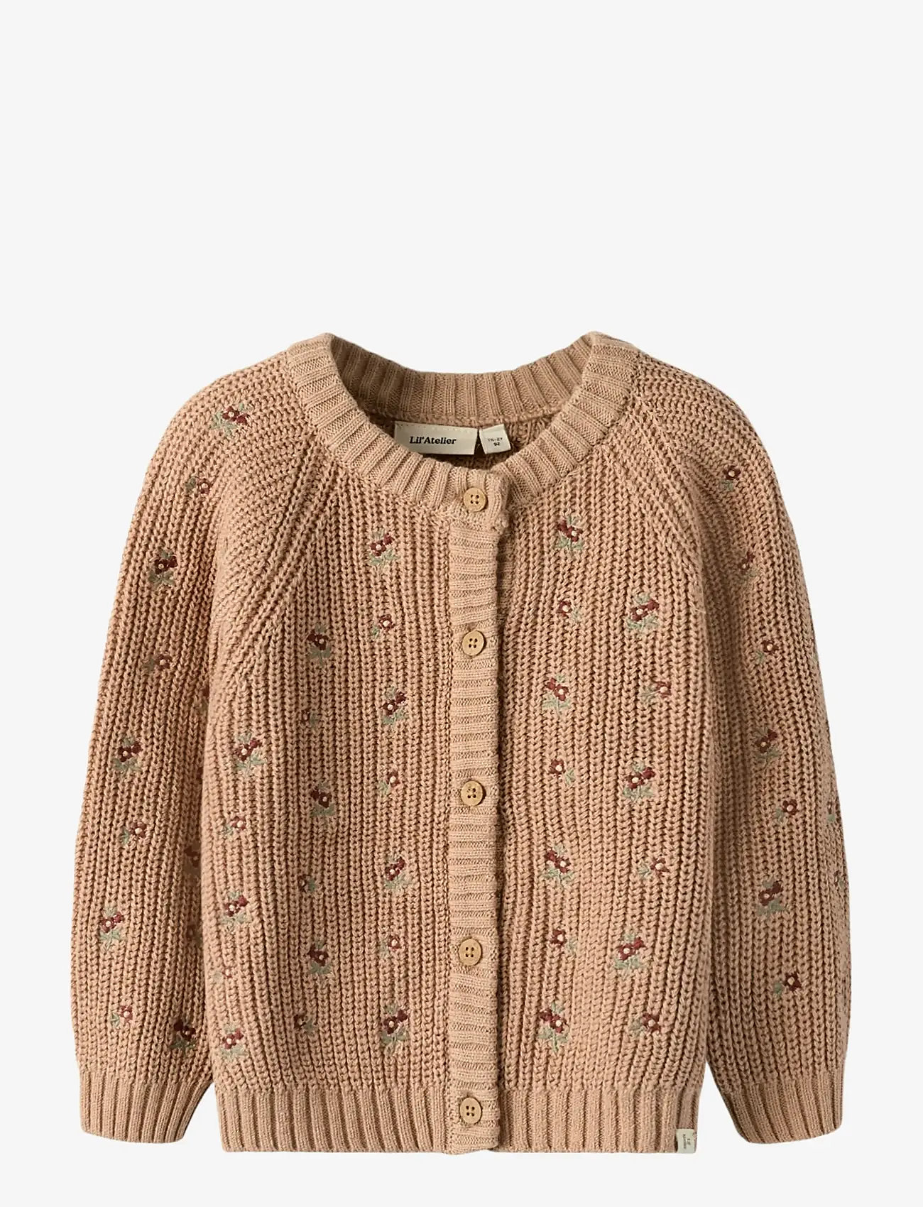Lil'Atelier - NMFEMLEN EMB AO LS KNIT CARD LIL - cardigans - roebuck - 1